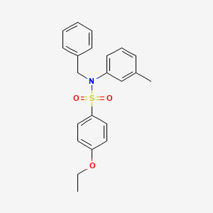 molecular formula C22H23NO3S B3523273 N-benzyl-4-ethoxy-N-(3-methylphenyl)benzenesulfonamide 