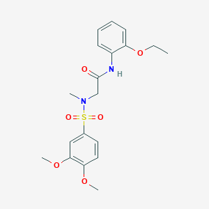 molecular formula C19H24N2O6S B3523305 N~2~-[(3,4-dimethoxyphenyl)sulfonyl]-N~1~-(2-ethoxyphenyl)-N~2~-methylglycinamide 