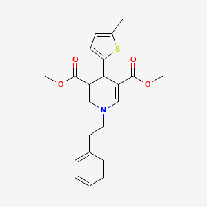 3,5-DIMETHYL 4-(5-METHYLTHIOPHEN-2-YL)-1-(2-PHENYLETHYL)-1,4-DIHYDROPYRIDINE-3,5-DICARBOXYLATE