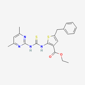 ethyl 5-benzyl-2-({[(4,6-dimethyl-2-pyrimidinyl)amino]carbonothioyl}amino)-3-thiophenecarboxylate