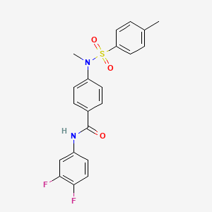 N-(3,4-difluorophenyl)-4-{methyl[(4-methylphenyl)sulfonyl]amino}benzamide