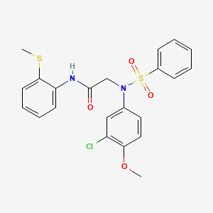 N~2~-(3-chloro-4-methoxyphenyl)-N~1~-[2-(methylthio)phenyl]-N~2~-(phenylsulfonyl)glycinamide