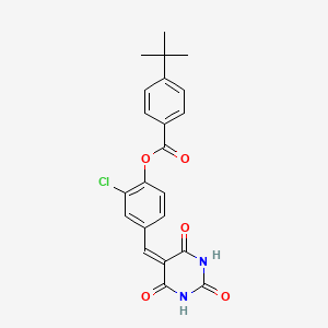 [2-Chloro-4-[(2,4,6-trioxo-1,3-diazinan-5-ylidene)methyl]phenyl] 4-tert-butylbenzoate