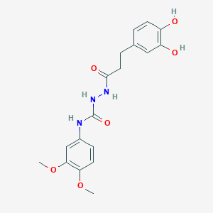 2-[3-(3,4-dihydroxyphenyl)propanoyl]-N-(3,4-dimethoxyphenyl)hydrazinecarboxamide