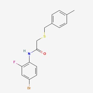 N-(4-bromo-2-fluorophenyl)-2-[(4-methylbenzyl)thio]acetamide