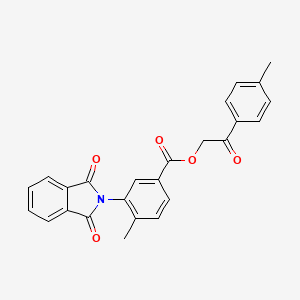 molecular formula C25H19NO5 B3523474 2-(4-methylphenyl)-2-oxoethyl 3-(1,3-dioxo-1,3-dihydro-2H-isoindol-2-yl)-4-methylbenzoate 