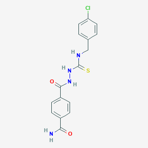 4-[(2-{[(4-chlorobenzyl)amino]carbonothioyl}hydrazino)carbonyl]benzamide