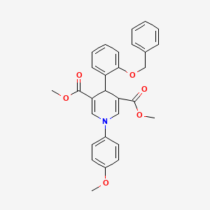 dimethyl 4-[2-(benzyloxy)phenyl]-1-(4-methoxyphenyl)-1,4-dihydro-3,5-pyridinedicarboxylate