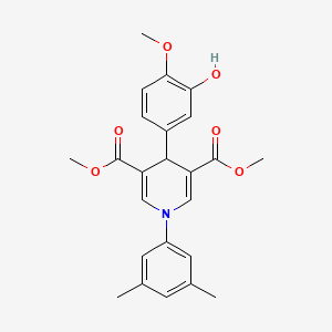 Dimethyl 1-(3,5-dimethylphenyl)-4-(3-hydroxy-4-methoxyphenyl)-1,4-dihydropyridine-3,5-dicarboxylate