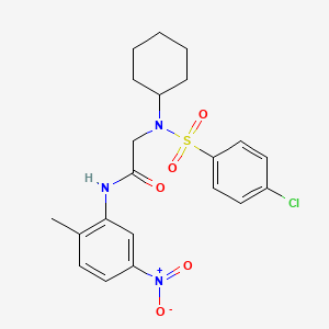 N~2~-[(4-chlorophenyl)sulfonyl]-N~2~-cyclohexyl-N~1~-(2-methyl-5-nitrophenyl)glycinamide