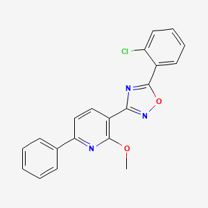 3-[5-(2-chlorophenyl)-1,2,4-oxadiazol-3-yl]-2-methoxy-6-phenylpyridine