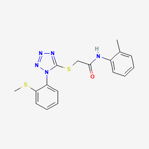 molecular formula C17H17N5OS2 B3523592 N-(2-methylphenyl)-2-({1-[2-(methylthio)phenyl]-1H-tetrazol-5-yl}thio)acetamide 