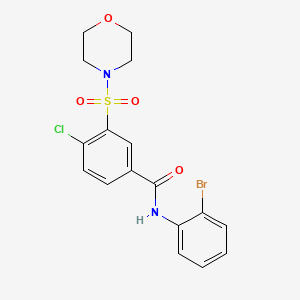 molecular formula C17H16BrClN2O4S B3523605 N-(2-bromophenyl)-4-chloro-3-(4-morpholinylsulfonyl)benzamide 