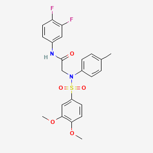 N~1~-(3,4-difluorophenyl)-N~2~-[(3,4-dimethoxyphenyl)sulfonyl]-N~2~-(4-methylphenyl)glycinamide