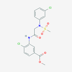 methyl 4-chloro-3-{[N-(3-chlorophenyl)-N-(methylsulfonyl)glycyl]amino}benzoate