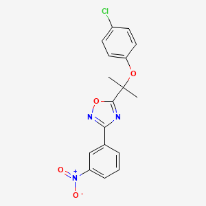 5-[1-(4-chlorophenoxy)-1-methylethyl]-3-(3-nitrophenyl)-1,2,4-oxadiazole