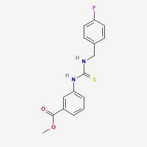 molecular formula C16H15FN2O2S B3523661 methyl 3-({[(4-fluorobenzyl)amino]carbonothioyl}amino)benzoate 