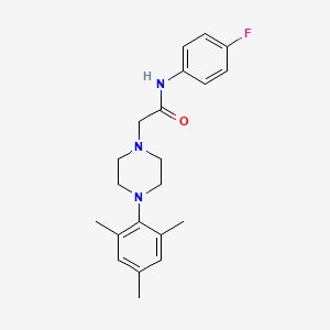 N-(4-fluorophenyl)-2-[4-(2,4,6-trimethylphenyl)piperazin-1-yl]acetamide