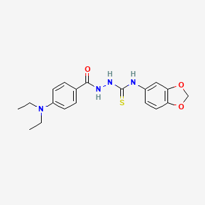 N-1,3-benzodioxol-5-yl-2-[4-(diethylamino)benzoyl]hydrazinecarbothioamide