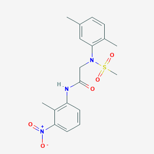 N~2~-(2,5-dimethylphenyl)-N~1~-(2-methyl-3-nitrophenyl)-N~2~-(methylsulfonyl)glycinamide