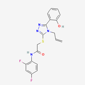 molecular formula C19H16F2N4O2S B3523721 2-{[4-allyl-5-(2-hydroxyphenyl)-4H-1,2,4-triazol-3-yl]thio}-N-(2,4-difluorophenyl)acetamide 