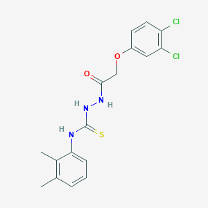 molecular formula C17H17Cl2N3O2S B3523733 2-[(3,4-dichlorophenoxy)acetyl]-N-(2,3-dimethylphenyl)hydrazinecarbothioamide 