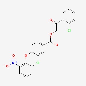 2-(2-chlorophenyl)-2-oxoethyl 4-(2-chloro-6-nitrophenoxy)benzoate