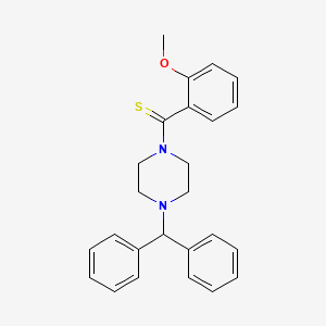 1-(diphenylmethyl)-4-[(2-methoxyphenyl)carbonothioyl]piperazine