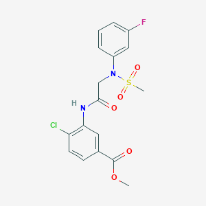 methyl 4-chloro-3-{[N-(3-fluorophenyl)-N-(methylsulfonyl)glycyl]amino}benzoate