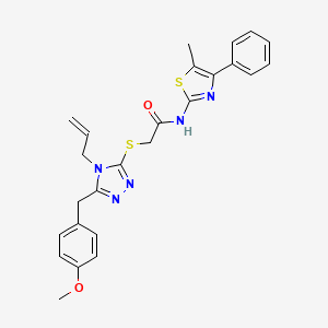 2-{[5-(4-methoxybenzyl)-4-(prop-2-en-1-yl)-4H-1,2,4-triazol-3-yl]sulfanyl}-N-(5-methyl-4-phenyl-1,3-thiazol-2-yl)acetamide