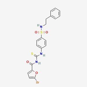 molecular formula C20H18BrN3O4S2 B3523828 5-bromo-N-{[(4-{[(2-phenylethyl)amino]sulfonyl}phenyl)amino]carbonothioyl}-2-furamide 