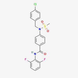 4-[(4-chlorophenyl)methyl-methylsulfonylamino]-N-(2,6-difluorophenyl)benzamide