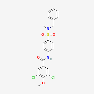 molecular formula C22H20Cl2N2O4S B3523855 N-(4-{[benzyl(methyl)amino]sulfonyl}phenyl)-3,5-dichloro-4-methoxybenzamide 