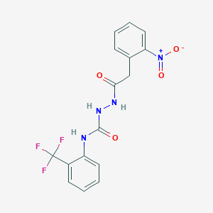 2-[(2-nitrophenyl)acetyl]-N-[2-(trifluoromethyl)phenyl]hydrazinecarboxamide