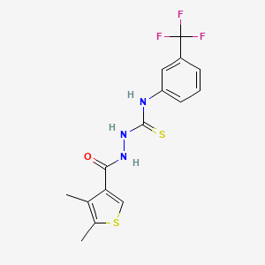 2-[(4,5-dimethyl-3-thienyl)carbonyl]-N-[3-(trifluoromethyl)phenyl]hydrazinecarbothioamide