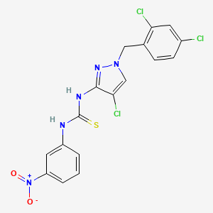 N-[4-chloro-1-(2,4-dichlorobenzyl)-1H-pyrazol-3-yl]-N'-(3-nitrophenyl)thiourea