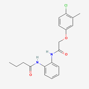 molecular formula C19H21ClN2O3 B3523903 N-(2-{[2-(4-chloro-3-methylphenoxy)acetyl]amino}phenyl)butanamide 