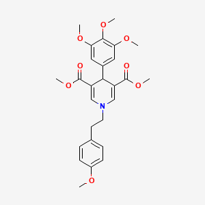 molecular formula C27H31NO8 B3523917 dimethyl 1-[2-(4-methoxyphenyl)ethyl]-4-(3,4,5-trimethoxyphenyl)-1,4-dihydro-3,5-pyridinedicarboxylate 