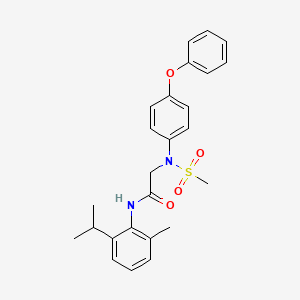 molecular formula C25H28N2O4S B3523925 N~1~-(2-isopropyl-6-methylphenyl)-N~2~-(methylsulfonyl)-N~2~-(4-phenoxyphenyl)glycinamide 