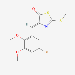 molecular formula C13H12BrNO3S2 B3523994 4-(5-bromo-2,3-dimethoxybenzylidene)-2-(methylthio)-1,3-thiazol-5(4H)-one 