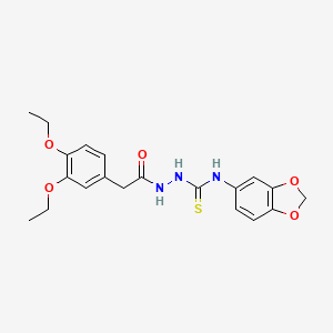 N-1,3-benzodioxol-5-yl-2-[(3,4-diethoxyphenyl)acetyl]hydrazinecarbothioamide