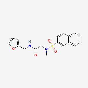 N~1~-(2-furylmethyl)-N~2~-methyl-N~2~-(2-naphthylsulfonyl)glycinamide