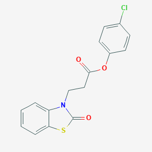 4-chlorophenyl 3-(2-oxobenzo[d]thiazol-3(2H)-yl)propanoate