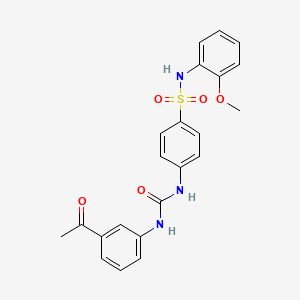 1-(3-ACETYLPHENYL)-3-{4-[(2-METHOXYPHENYL)SULFAMOYL]PHENYL}UREA