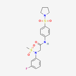 N~2~-(3-fluorophenyl)-N~2~-(methylsulfonyl)-N~1~-[4-(1-pyrrolidinylsulfonyl)phenyl]glycinamide