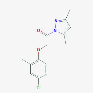 molecular formula C14H15ClN2O2 B352409 2-(4-chloro-2-methylphenoxy)-1-(3,5-dimethyl-1H-pyrazol-1-yl)ethanone CAS No. 13241-71-9