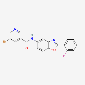 5-bromo-N-[2-(2-fluorophenyl)-1,3-benzoxazol-5-yl]nicotinamide