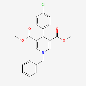 molecular formula C22H20ClNO4 B3524108 dimethyl 1-benzyl-4-(4-chlorophenyl)-1,4-dihydro-3,5-pyridinedicarboxylate 