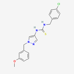 molecular formula C19H19ClN4OS B3524124 N-(4-chlorobenzyl)-N'-[1-(3-methoxybenzyl)-1H-pyrazol-4-yl]thiourea 