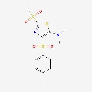 N,N-dimethyl-4-[(4-methylphenyl)sulfonyl]-2-(methylsulfonyl)-1,3-thiazol-5-amine